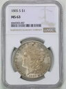 1885-S $1 モーガン シルバー ダラー MS63 NGC 6848383-007