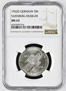 J 388 5 マーク ドイツ博物館 1952 年 D NGC MS 63 KM007-