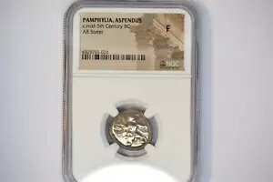 パンフィリア。アスペンダス。 Ca.紀元前5世紀半ば。 ARステーター(18mm)。 NGC チョイス ファイン