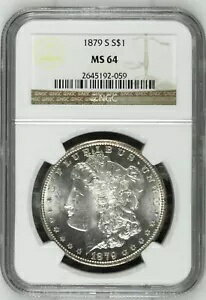 1879 S モーガン シルバー ダラー NGC MS-64