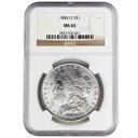 1884-O $1 モーガン シルバー ダラー NGC MS65 ブラウン ラベル(3)