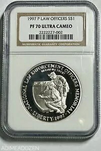 1997-P $1 国家法執行官 シルバー ダラー(NGC PF70 UC) FC6397DS