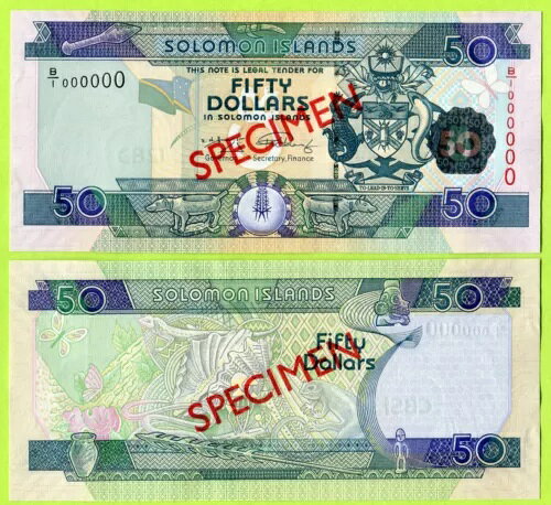 ソロモン諸島 50 ドル ND(2009) P29bs UNC - 標本 B/1