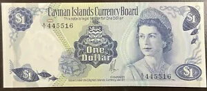 ケイマン諸島 - 1 ドル 1971 (1972) P.1a UNC 魚とサンゴネコ $140