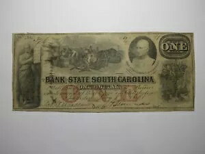 $1 1861 チャールストン サウスカロライナ サウスカロライナ州 廃止された通貨紙幣 サウスカロライナ州紙幣銀行