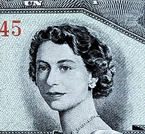 1954年カナダ1ドル「悪魔の顔」型紙幣AUNC 送料無料