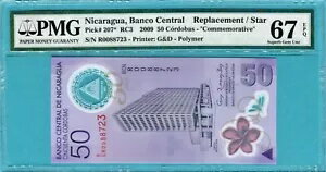 ニカラグア 50 コルドバス 2009(2010) P207* UNC - ポリマー交換 / PMG GEM67EPQ