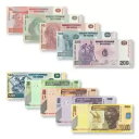 コンゴ セット: 10 〜 20,000 フラン、2002 〜 2020 年、UNC