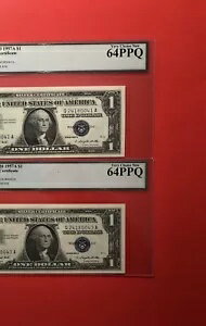 1957A -2 シルバー証明書 $1 紙幣、レガシー ベリー チョイスによるグレード 新品 64 PPQ