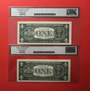 WORLD RESOURCE【KING店】の1957A -2 シルバー証明書 $1 紙幣、レガシー ベリー チョイスによるグレード 新品 64 PPQ｜アングル3