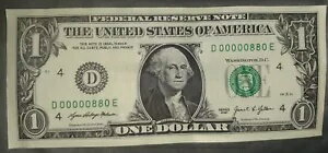 1 ドル紙幣 - 2021 - 小数 - バイナリ (D00000880E)