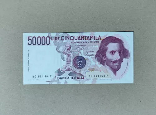 イタリア 50000 50,000 リラ 1984 ピック 113b UNC。ジャン・ロレンツォ・ベルニーニ