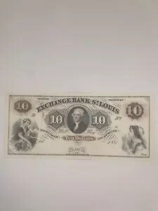 ミズーリ州セントルイス取引所 10 ドル 1979 ABNC 凹版再版