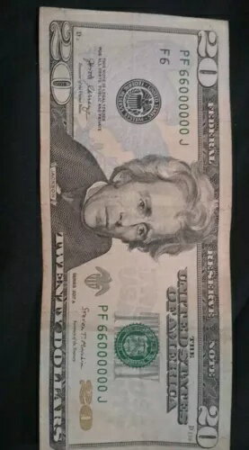 20 ドル紙幣スター紙幣 2017a