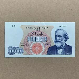 ジュゼッペ ヴェルディ ノート イタリア 1000 リラ紙幣 1966 イタリア通貨 紙幣