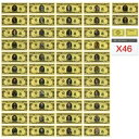 46 ピース/セット米国第 1-46 代大統領金箔紙幣 100 万ドル シェル付き