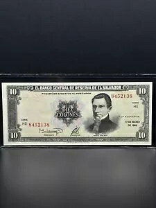 1988-$10 COLONES Banco De Reserva De El Salvador あなたのコレクションに最適な作品