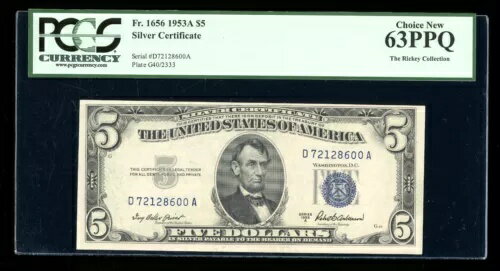 DBR 1953-A $5 С Fr. 1656 DA ֥å PCGS 63 PPQ ꥢ D72128600A
