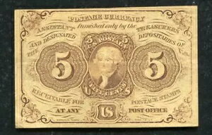 FR。 1230 5 5 セント初発行端数通貨紙幣極細