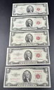 1953 + ABC & 1963 5 $2 紙幣 米国法定通貨レター 5 枚セット XF+ #107