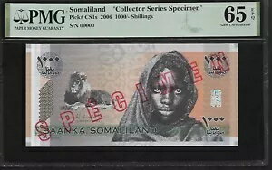 ソマリランド 1000/-シリング 2006 PMG 65 EPQ UNC P#CS1s コレクター シリーズ標本