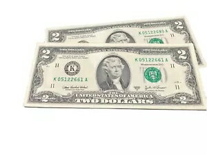 20 連続 $2 紙幣 (額面 $40) - 2003 A