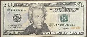 1958 年 6 月 13 日の $20 の豪華なシリアル番号の誕生日または記念日メモ