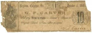 1861 年カーバー 10c バージニア VA (L0124)