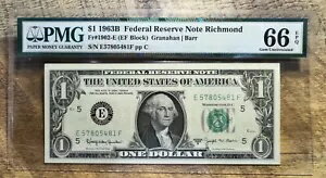 1963B ϢˮԷ $1Fr# 1902-E (EF ֥å)PMG 66 EPQ *RICHMOND* С
