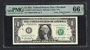 米国 - 1$ 2021 Fr#3007-D (DC ブロック) 「レーダー S/N 42677624」 UNC グレード 66