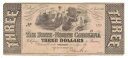 米国 (ノースカロライナ州) - 1866 年 1 月 1 日の 3.00 ドル紙幣