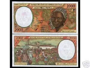中央アフリカ州 カメルーン 2000 フラン P203E 2000 シップ UNC カメルーン紙幣