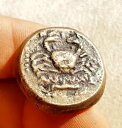 アンティーク コイン シチリア アクラガス ブロンズ ヘミリトラ 415-406BC カニ & 本物