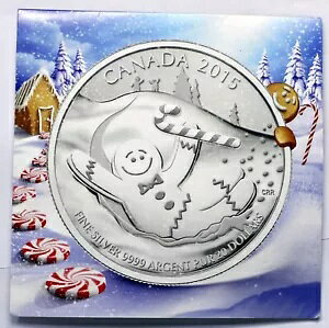 2015 カナダ ギフト ジンジャー ブレッドマン $20 .999 シルバー 2 pic #1114