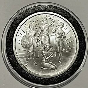 Rising Virtues レディース コレクター レア コイン 1 トロイ オンス .999 ファイン シルバー ラウンド メダル