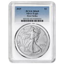 プレセール - 2025 $1 1 オンス アメリカン シルバー イーグル PCGS MS69 FS ブルー ラベル ホワイト フレーム