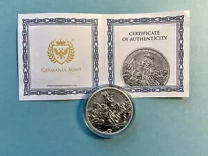 2024 レディ ゲルマニア 1 オンス .9999 シルバー ラウンド BU、ミント カプセルに COA 付き????(3)