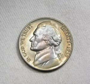 楽天WORLD RESOURCE【KING店】1939 Rev '40 ジェファーソン ニッケル CH UNC コイン、素晴らしい調色 AL200