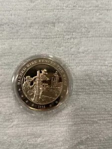 送料無料 1874 西部の有刺鉄線のフェンス - ブロンズとたくさんのコイン