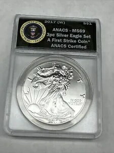 2017 W ANACS-MS69 3pc シルバー イーグル 