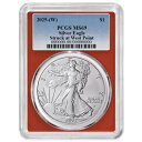 プレセール - 2025 (W) $1 アメリカン シルバー イーグル PCGS MS69 ブルー ラベル レッド フレーム