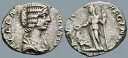 ローマ銀デナリウス - ローマ 193-217 AD - ジュリア ドムナ - ジュノ