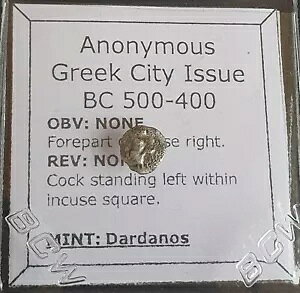 #N236# ダルダノス産の匿名のギリシャ銀貨、紀元前 500 〜 400 年