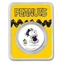 PEANUTS? スヌーピー & ウッドストック 卒業式 1 オンス カラー化された 999 ファイン シルバー コイン