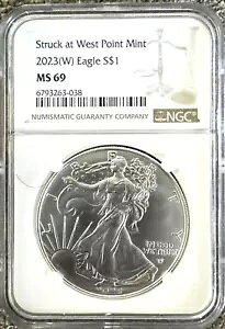 2023 (W) $1 アメリカン シルバー イーグル NGC MS69