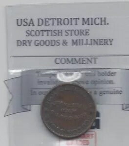 デトロイト ミシ**コイン マート グレーデッド、スコットランド。乾物と帽子のトークンを保管する