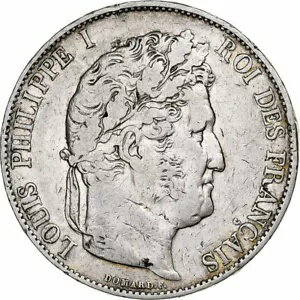 [#1114059] コイン、フランス、ルイ フィリップ、5 フラン、1844 年、リール、VF、シル、ver