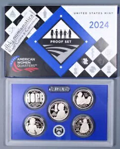 2024 S US ミント アメリカン レディース クォーター プルーフ セット - クラッド - 5 コイン - OGP/COA