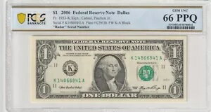$1 2006 FRN Fr# 1933-K KA ֥å PCGS UNC 66 PPQ 饹 졼 ꥢֹ