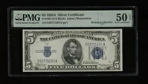 DBR 1934-A $5 С Fr. 1651 EA ֥å PMG AU-50 EPQ ꥢ E65771697A